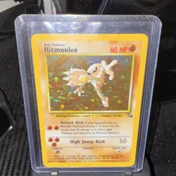 Pokemon TCG Hitmonlee Fossil Holo Rare 7/62 Basic 60 HP Wizards English - Image 1