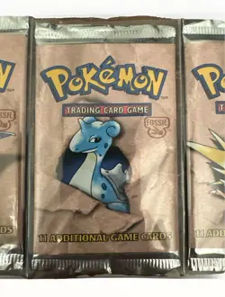 Pokemon Fossil Wizards Of The Coast Lot Of 3 Booster Packs Sealed Box Fresh - Image 3