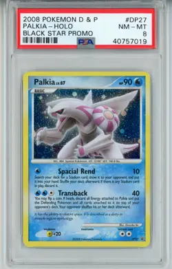 2008 POKEMON BLACK STAR PROMO PALKIA #DP27 HOLO FOIL PSA 8 NM #40757019 - Image 1