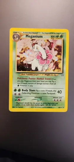 Meganium 10/111 Neo Genesis Unlimited Holo Rare MP Pokemon Tcg - Image 1