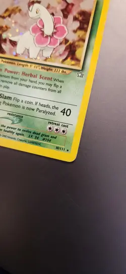 Meganium 10/111 Neo Genesis Unlimited Holo Rare MP Pokemon Tcg - Image 3