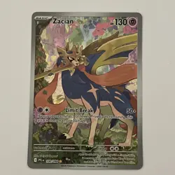 Zacian 100/094 Me02: Phantasmal Flames Holo Full Art Pokemon Card - Image 1