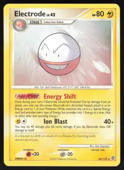 Electrode 26/132 Non-holo Rare Pokemon TCG Secret Wonders LP - Image 1
