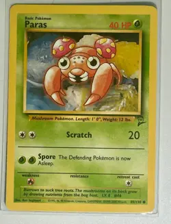 Pokemon Base Set 2 Grass evolution Ivysaur Weepinbell Bellsprout Paras Marowak - Image 5