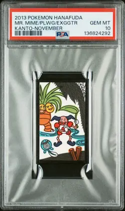2013 POKEMON HANAFUDA KANTO NOVEMBER EXEGGUTOR/MR. MIME/POLIWAG PSA 10 - Image 1