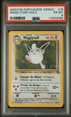 2000 POKEMON PORTUGUESE JUNGLE #16 WIGGLYTUFF-HOLO PSA 6 - Image 1