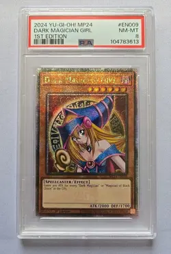 2024 YU-GI-OH! MP24-EN009 DARK MAGICIAN GIRL 1ST-EDITION QCSR PSA 8 - Image 1