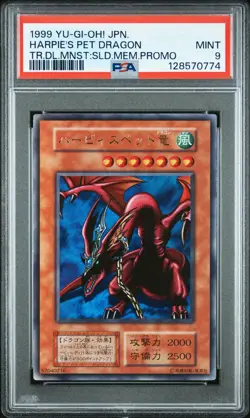 1999 YU-GI-OH! JAPANESE HARPIE'S PET DRAGON PSA 9 - Image 1