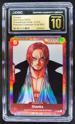2023 One Piece Premium Collection FILM RED Edition Shanks #P-016 CGC 10 B PT - Image 1