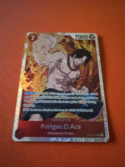 One Piece Paramount War Portgas.D.Ace OP02-013 SR English NM - Image 1