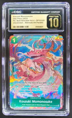 2025 ONE PIECE KOUZUKI MOMONOSUKE ALT ART OP10-028 CGC 10 PRISTINE C PT - Image 1