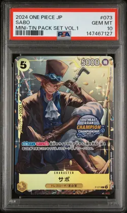 2024 ONE PIECE JPN MINI-TIN PACK SET VOL.1 #073 SABO PSA 10 - Image 1