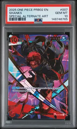 2025 ONE PIECE PRB02-PREM BOOSTER -ONE PIECE CARD THE BEST- VOL.2 SHANKS PSA 10 - Image 1