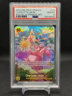 One Piece Charlotte Linlin OP06-114 Special Edition Alt Art PSA 10 2024 - Image 1