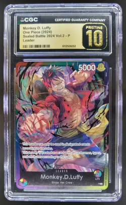 2024 ONE PIECE CCG MONKEY D. LUFFY LEADER SEALED BATTLE CGC 10 PRISTINE A PT - Image 1
