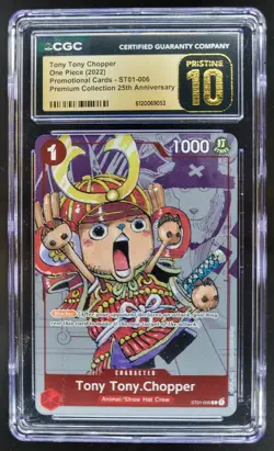 2022 One Piece Premium 25th Anniversary Tony Chopper Promos CGC 10 Pristine A PT - Image 1