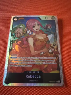 Rebecca OP05-091 Super Rare Foil Blocker Awakening of the New Era One Piece CCG - Image 1