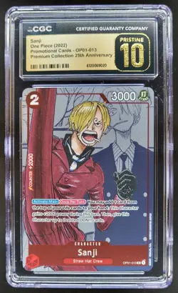 2022 One Piece Premium 25th Anniversary Sanji Promos CGC 10 PRISTINE A PT - Image 1