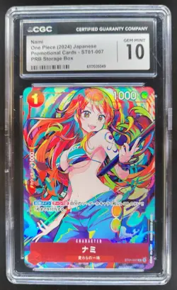 2024 ONE PIECE JAPANESE NAMI PROMO STORAGE BOX ST01-007 CGC 10 B PT - Image 1