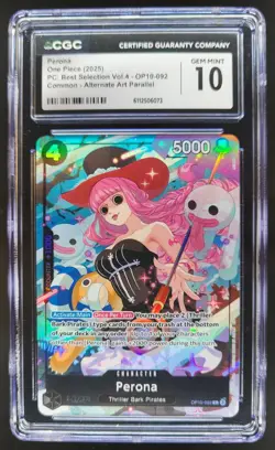 2025 ONE PIECE PERONA ALTERNATE ART OP10-092 CGC 10 C PT - Image 1