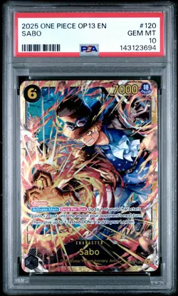 2025 ONE PIECE OP13-CARRYING ON HIS WILL #120 SABO PSA 10 - Image 1