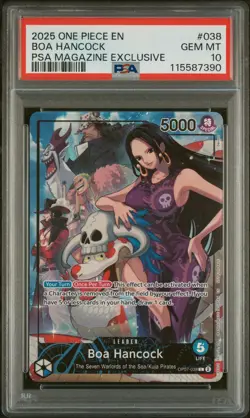 2025 ONE PIECE PROMOS PSA MAGAZINE EXCLUSIVE #038 BOA HANCOCK PSA 10 - Image 1