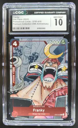 2022 ONE PIECE FRANKY 25TH ANNIVERSARY PROMO ST01-010 CGC 10 B PT - Image 1