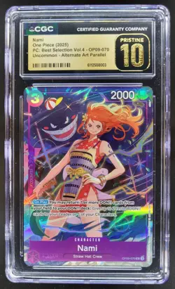 2025 ONE PIECE NAMI BEST SELECTION OP09-070 ALTERNATE ART CGC 10 PRISTINE C PT - Image 1