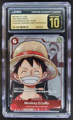 2023 ONE PIECE MONKEY D. LUFFY PROMO 25TH ANNIVERSARY P-001 CGC 10 PRISTINE B PT - Image 1