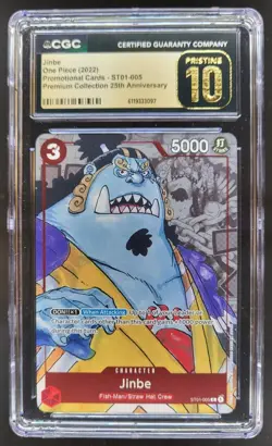2022 ONE PIECE JINBE PROMO 25TH ANNIVERSARY ST01-005 CGC 10 PRISTINE B PT - Image 1