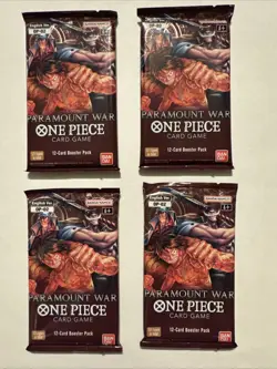 ONE PIECE OP02 BOOSTER PACKS X4 PARAMOUNT WAR ENGLISH FACTORY SEALED - Image 1
