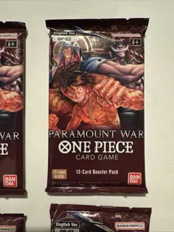 ONE PIECE OP02 BOOSTER PACKS X4 PARAMOUNT WAR ENGLISH FACTORY SEALED - Image 4
