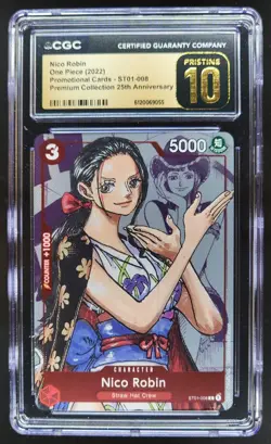 2022 ONE PIECE JPN NICO ROBIN MANGA ALT ART 25TH ST01-008 CGC 10 PRISTINE B PT - Image 1