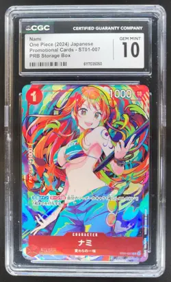 2024 ONE PIECE JAPANESE NAMI PROMO STORAGE BOX ST01-007 CGC 10 C PT - Image 1