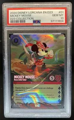 2023 Disney Lorcana Mickey Mouse - Brave Little Tailor Promos #01/D23 PSA 10 - Image 1
