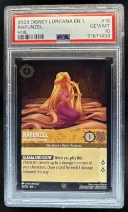 2023 Disney Lorcana Rapunzel - Gifted with Healing Foil #18/204 PSA 10 - Image 1