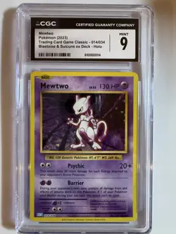 Pokemon Mewtwo TCG Classic Collection Holo Card CLB 014/034 CGC 9 - Image 1