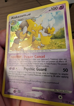 Pokemon Alakazam Holo Rare Card 2/123 DP Mysterious Treasures HP - Image 3