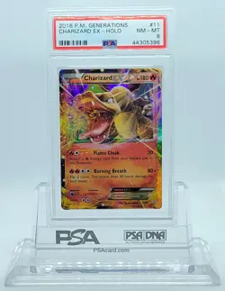POKEMON GENERATIONS CHARIZARD EX #11 HOLO FOIL CARD PSA 8 NM-MT #44305396 - Image 1