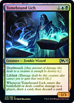 Tomebound Lich FOIL Core Set 2020 / M20 HEAVILY PLD Uncommon CARD ABUGames - Image 1