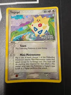 Pokemon Togepi EX Team Rocket Returns Stamped Reverse Ultra Rare Holo Card - Image 1