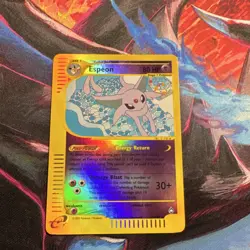 Pokemon Espeon 11/147 Aquapolis reverse Holo Rare Stage 1 80 HP Card 2002 - Image 1