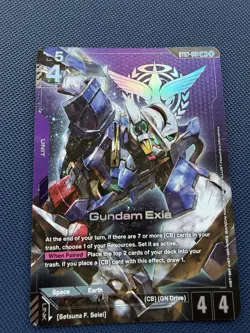 Bandai Gundam TCG Gundam Exia LR+ Unit Card ST07-001 - Image 1