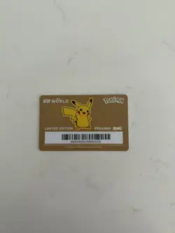 EB WORLD LEVEL V 5 EB GAMES POKEMON PIKACHU CARD 30 YEARS - Image 2