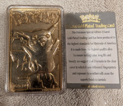 Nintendo Pokemon Pikachu #25 & Poliwhirl #61 23 Kt Plated Gold Trading Cards - Image 5