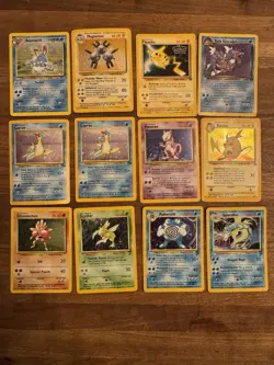 Pokemon TCG 13 Card Lot Azumarill, Pikachu, Promo Mewtwo, Ancient Mew 1999 - Image 1