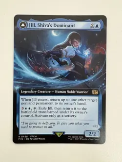 Jill Shiva’s Dominant / Warden of Ice Borderless MTG Magic Card NM Near Mint FIN - Image 1