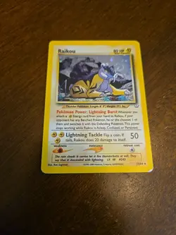 Raikou - 13/64 - Pokemon Neo Revelation Unlimited Holo Rare Card WOTC LP - Image 1