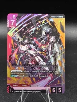 GQuuuuuuX (Omega Psycommu) LR GD03-034 Gundam TCG Card Foil Steel Requiem Eng - Image 1