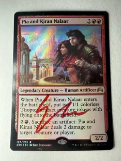 Artist Signed Pia and Kiran Nalaar Foil Magic Origins MTG 157/272 - Image 1